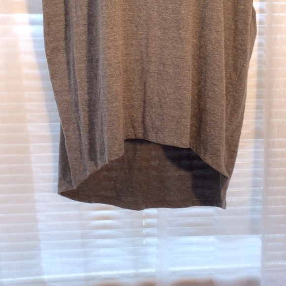 LuLaRoe Irma Heather Gray/Green Short Sleeve Top Sz M - Picture 6 of 10